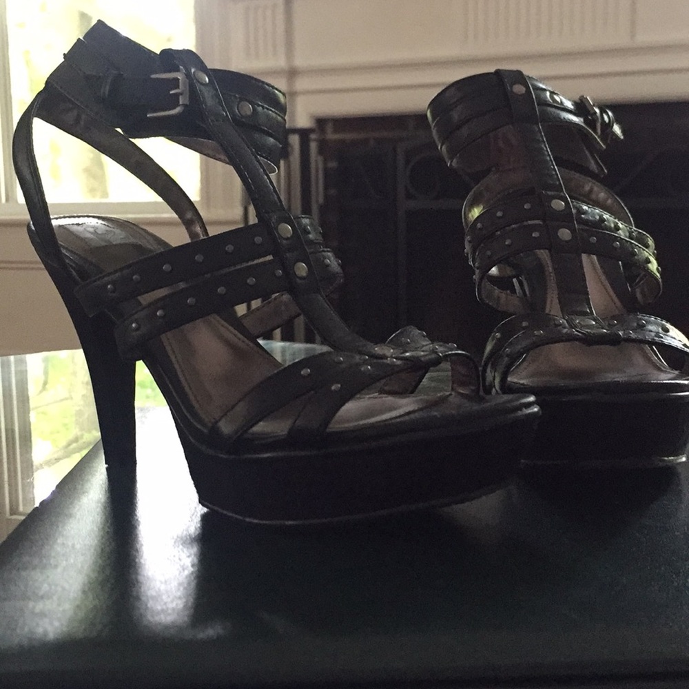 Black strappy sandals